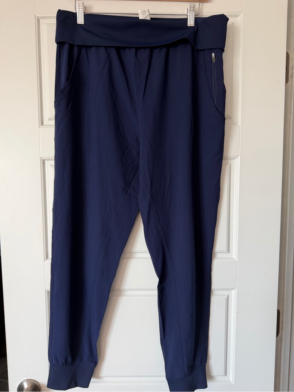 Fabletics Navy Women's Foldover Waist Joggers